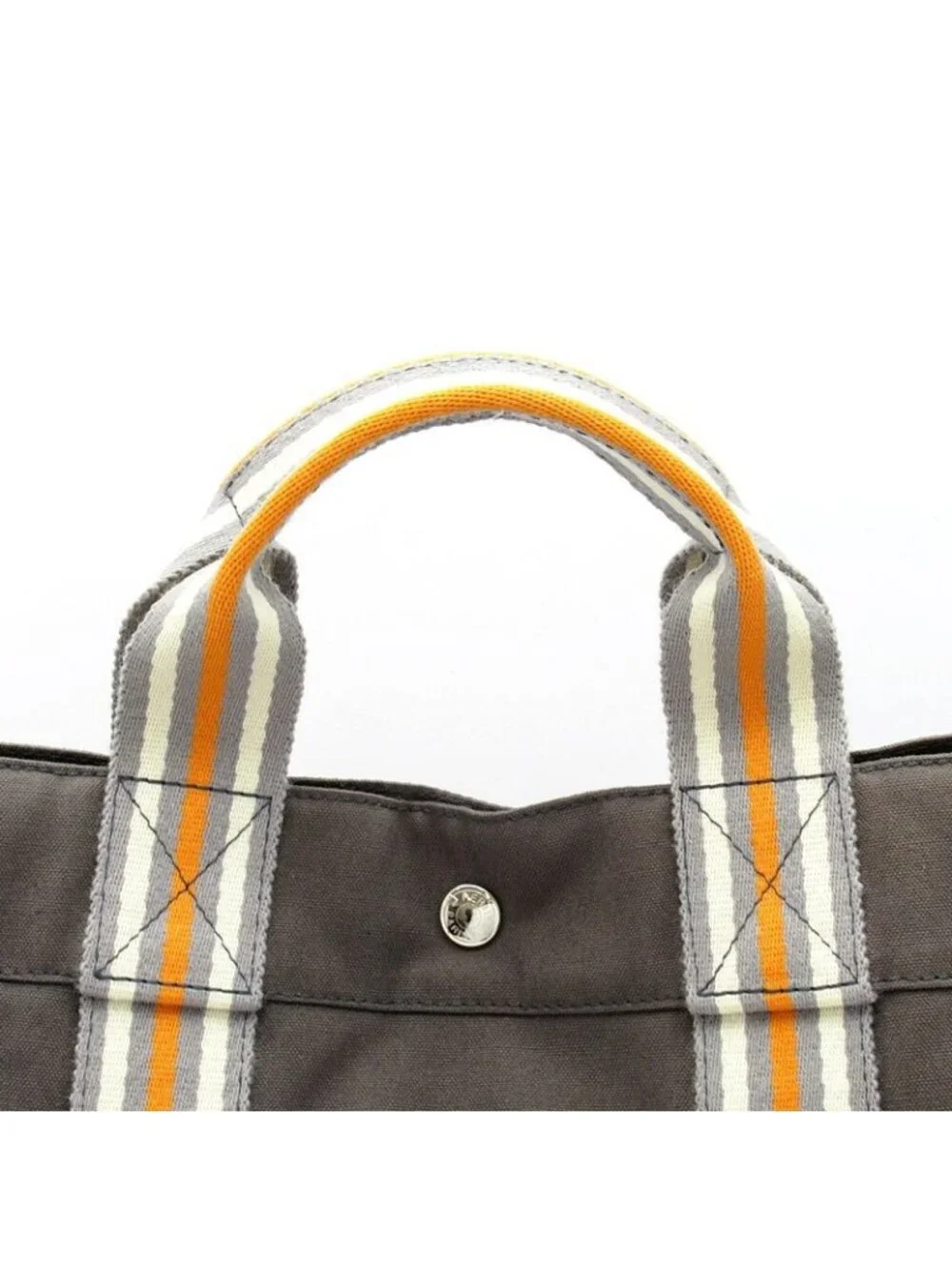 Hermes Ginza Limited Fourre Tout MM Canvas Tote Gray